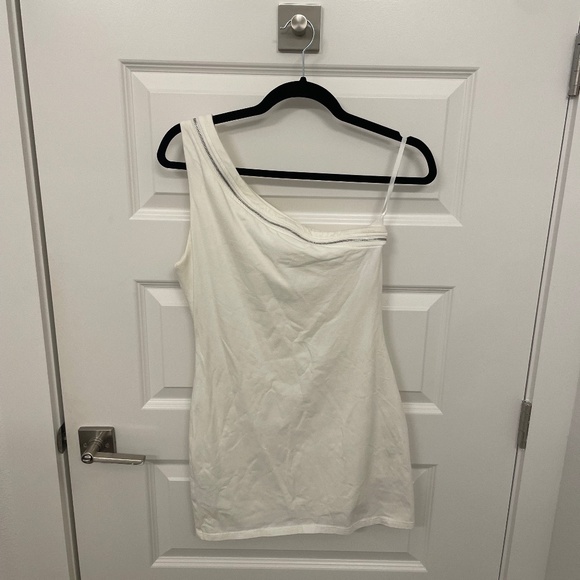 Superdown Tia White One Shoulder Fitted Mini Dress - Picture 6 of 11